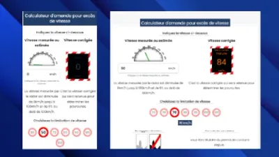 Calculateur d'amende pour excès de vitesse
